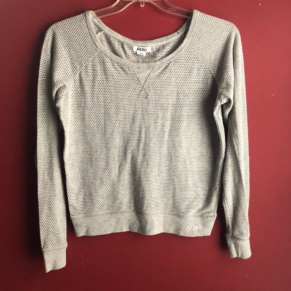 Aeropostale Tops - Aeropostale Perforated Crew Neck Shirt